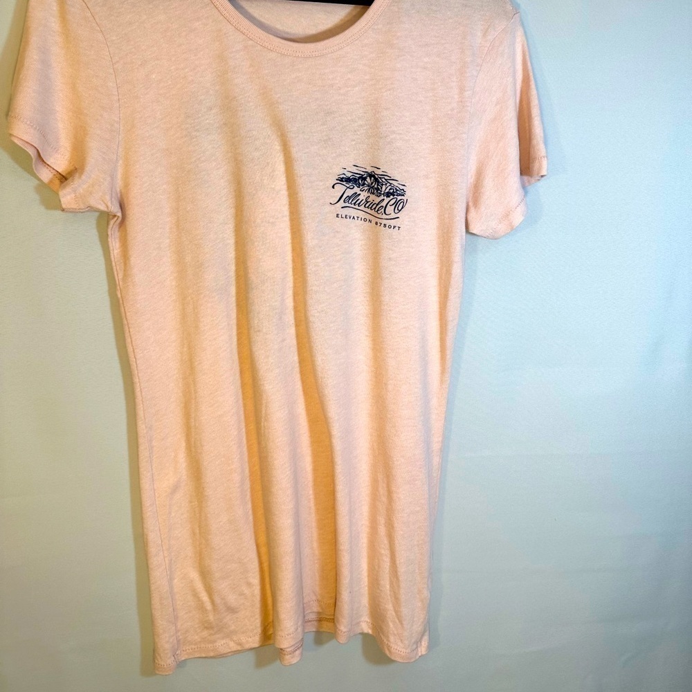 Telluride Short Sleeve T Shirt Graphic Print Flowers Floral Pink  Cotton Blend - Picture 2 of 8